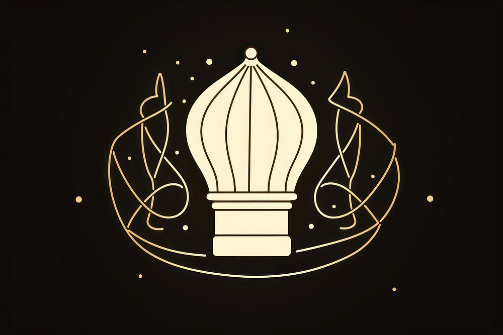 Eid mubarak lamp light logo illuminated. AI generated Image by rawpixel.
