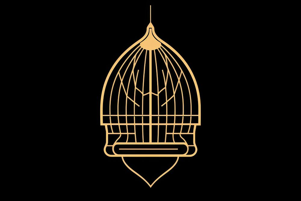 Eid mubarak lantern chandelier line cage. AI generated Image by rawpixel.