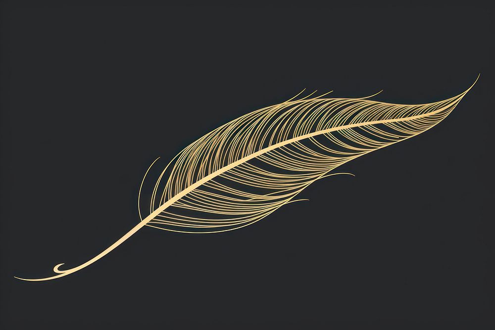Feather pattern logo leaf. AI generated Image by rawpixel.