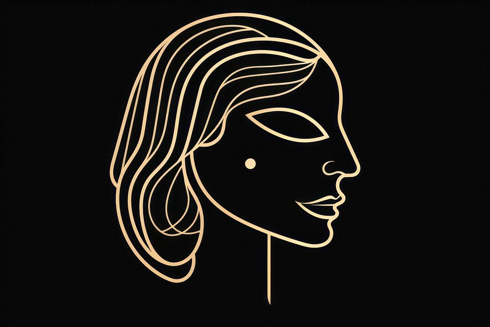 Goddess face portrait luxury logo. AI generated Image by rawpixel.