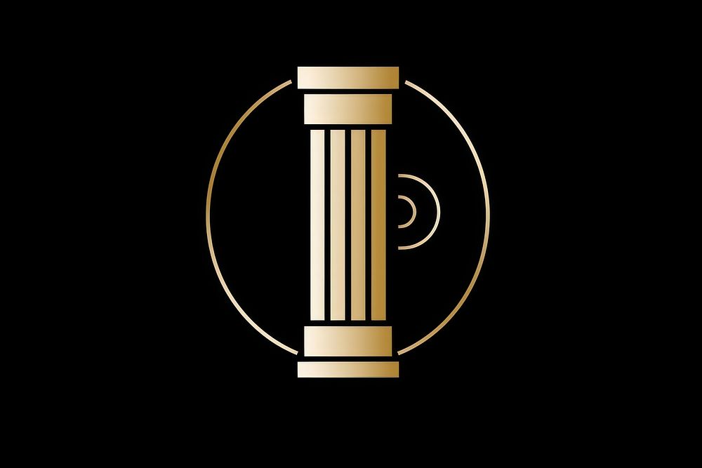 Greek ionic column logo architecture refreshment. AI generated Image by rawpixel.