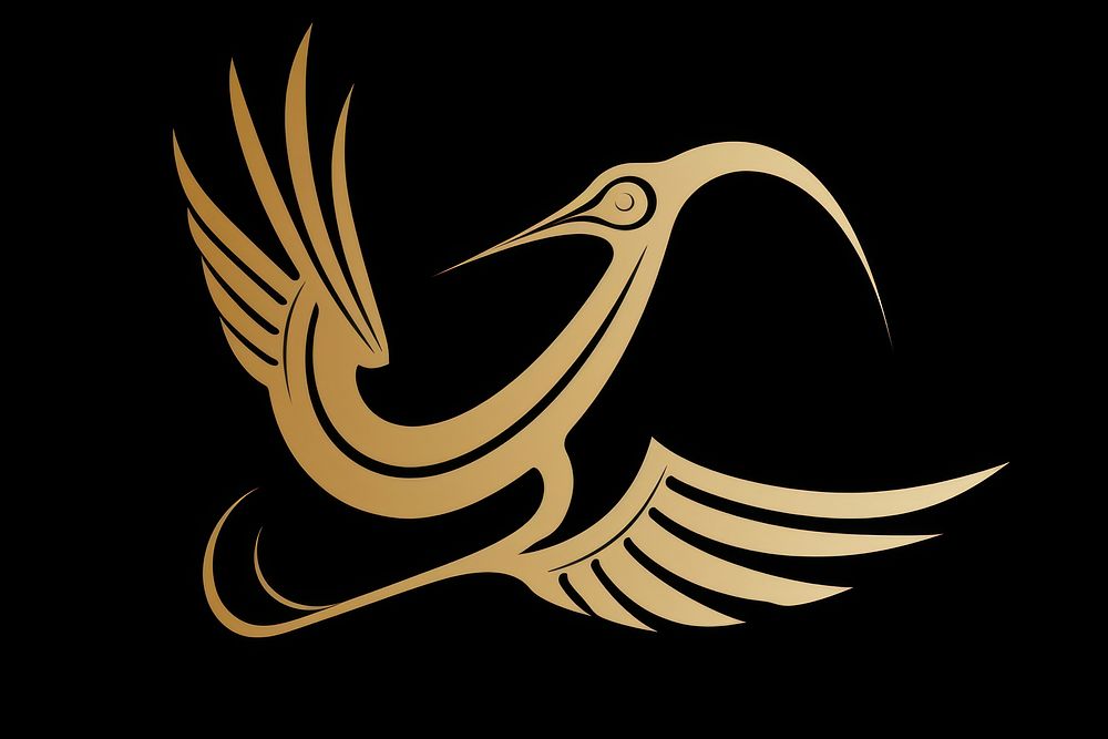 Hieroglyphic bird animal nature symbol. AI generated Image by rawpixel.