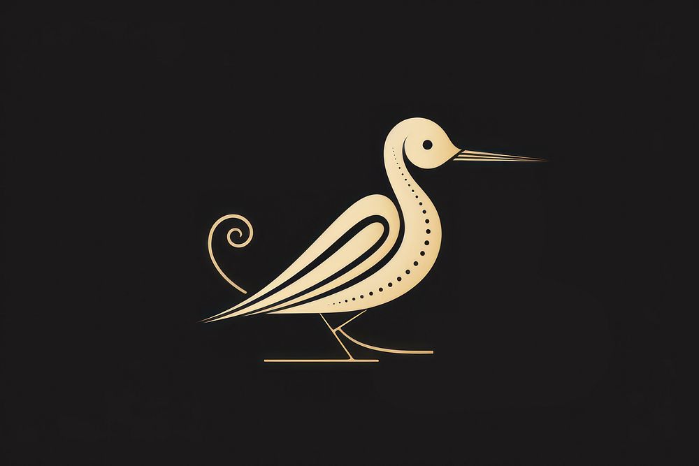 Hieroglyphic bird animal beak logo. AI generated Image by rawpixel.