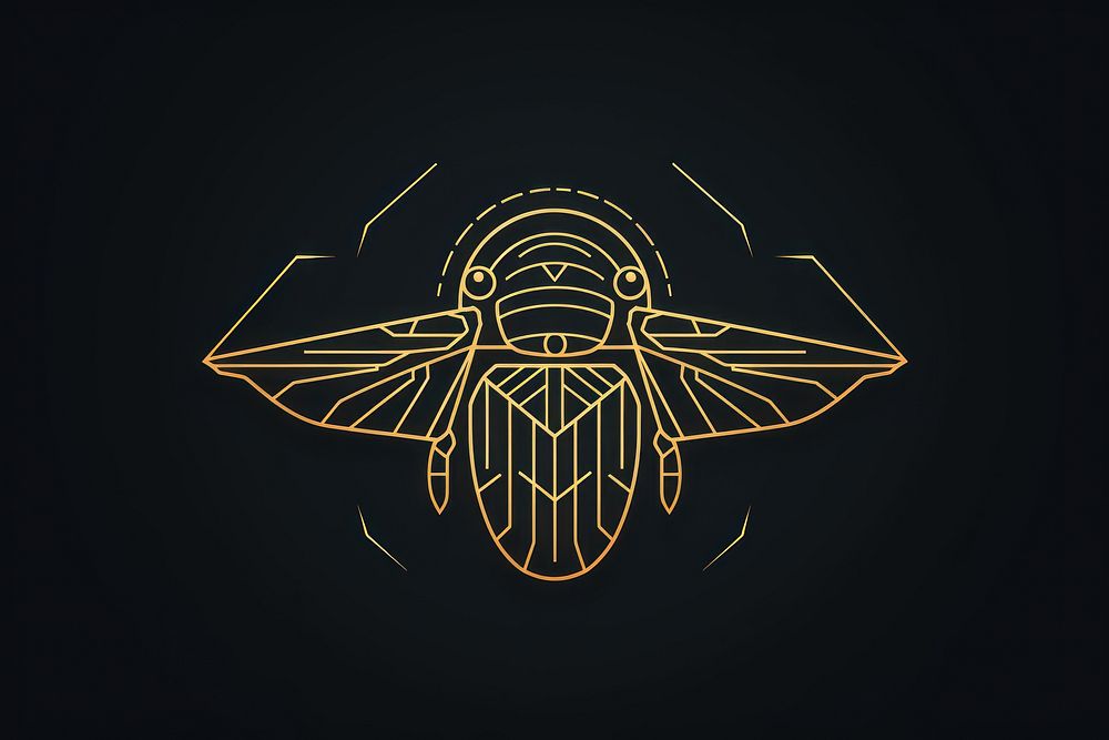 Hieroglyphic bug animal symbol logo. AI generated Image by rawpixel.