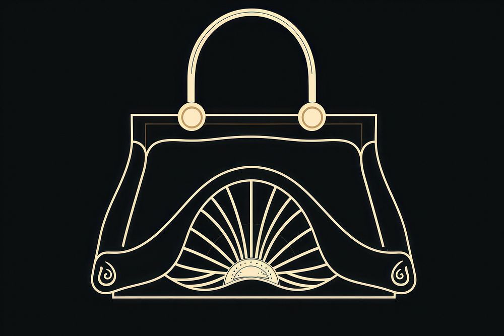 Luxury handbag purse gold line. AI generated Image by rawpixel.