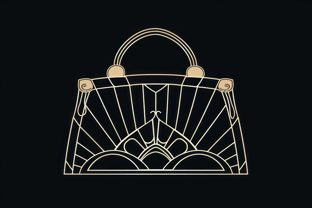 Luxury handbag purse line gold. AI generated Image by rawpixel.