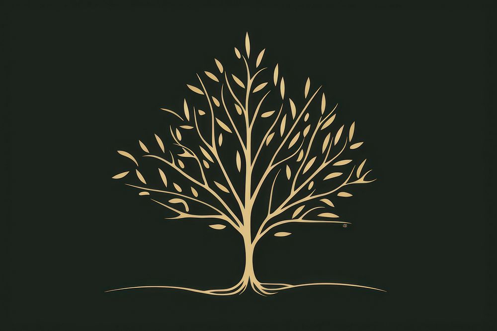Olive tree logo art astronomy. AI generated Image by rawpixel.