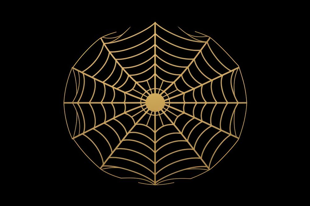 Spider web line gold logo. AI generated Image by rawpixel.