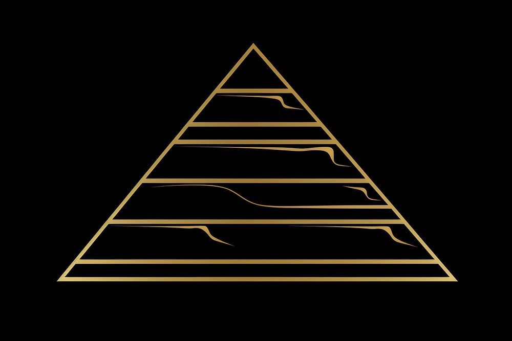 Step pyramid symbol line gold. AI generated Image by rawpixel.