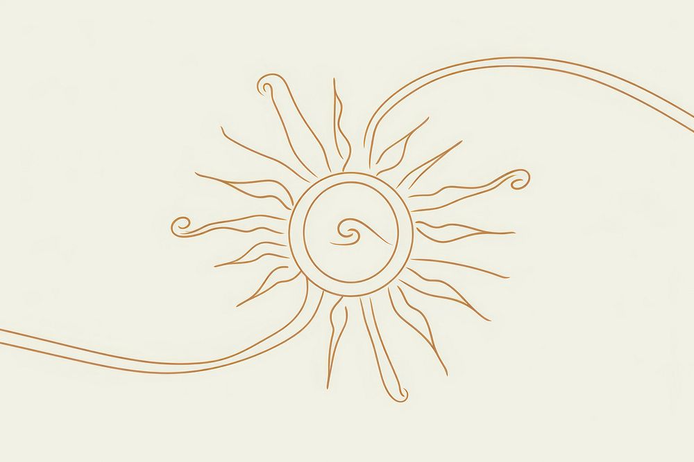 Sun pattern drawing sketch. AI generated Image by rawpixel.