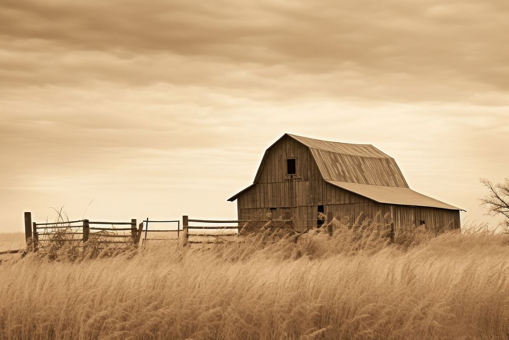 Barn at Farm farm architecture building. AI generated Image by rawpixel.