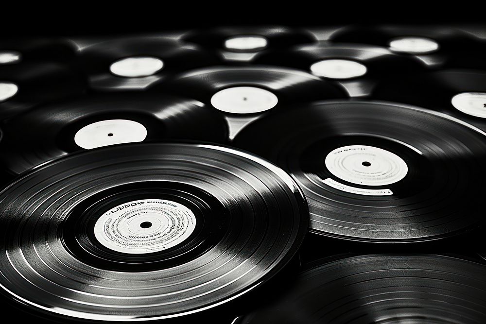 Black records backgrounds technology gramophone. AI generated Image by rawpixel.