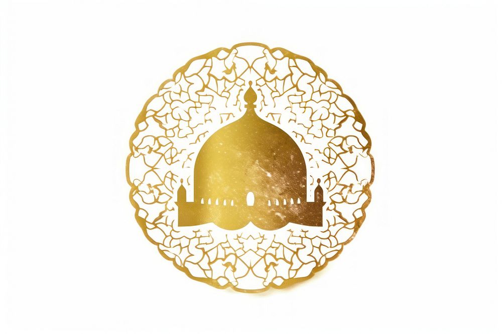 Eid mubarak lentern gold white background architecture. AI generated Image by rawpixel.