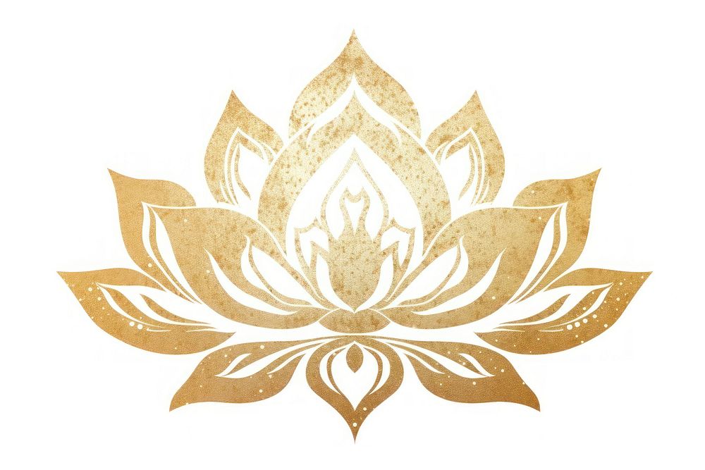 Lotus pattern plant gold. AI generated Image by rawpixel.