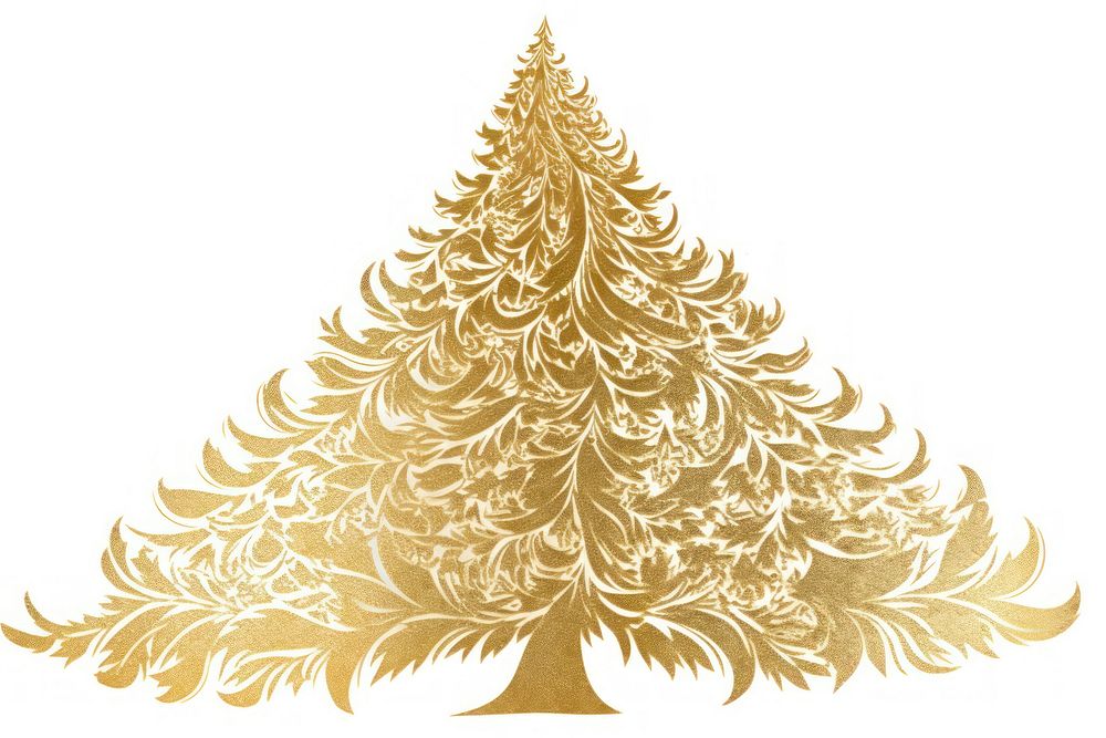 Christmas tree plant gold celebration. AI generated Image by rawpixel.