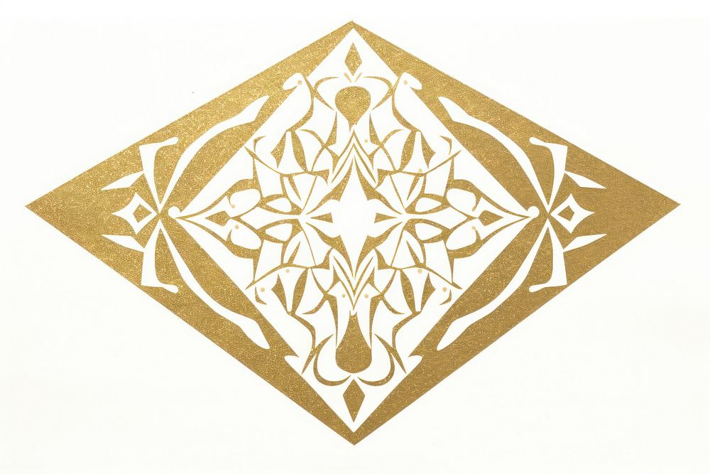Diamond pattern gold art. AI generated Image by rawpixel.