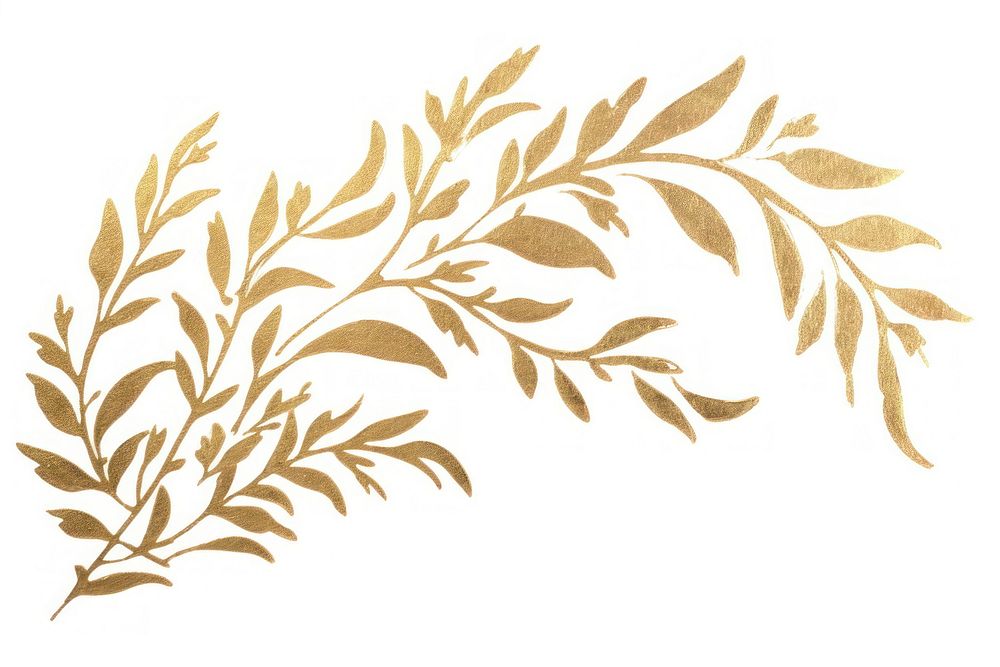 Rosemary herbs branch pattern plant gold. AI generated Image by rawpixel.