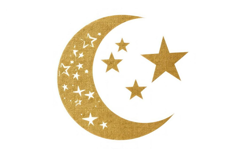 Symbol night gold star. AI generated Image by rawpixel.