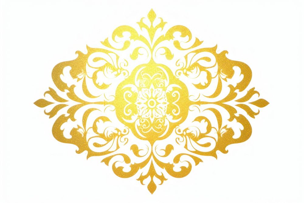 Eid mubarak lentern pattern stencil gold. AI generated Image by rawpixel.