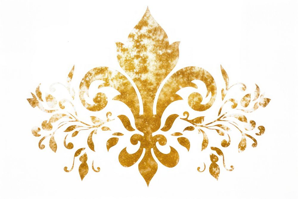 Lilly chandelier pattern gold. AI generated Image by rawpixel.