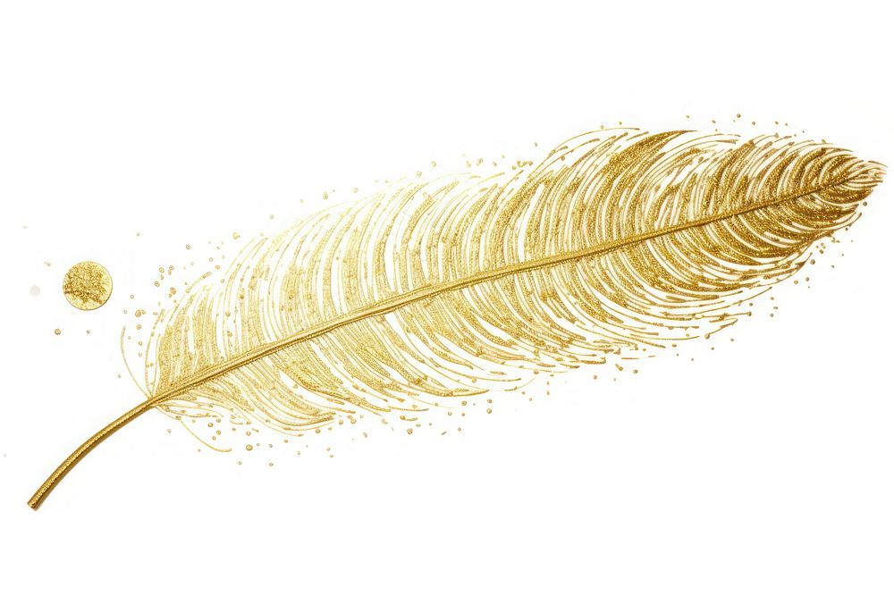 Feather pen leaf white background lightweight. AI generated Image by rawpixel.
