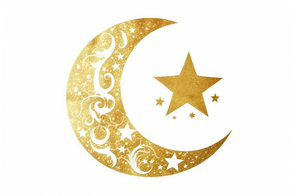 Night gold moon star. AI generated Image by rawpixel.