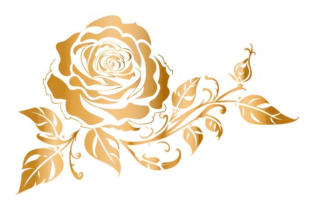 Luxury baroque rose pattern flower plant. AI generated Image by rawpixel.