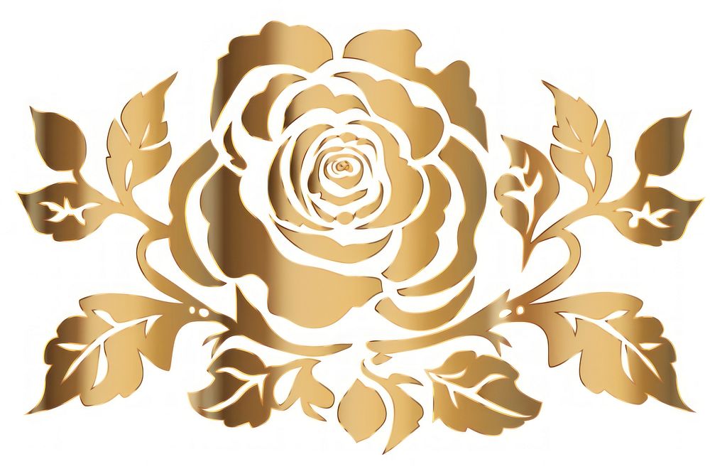 Baroque rose pattern stencil flower. AI generated Image by rawpixel.
