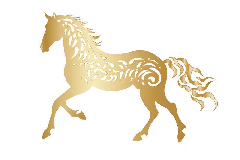 Horse animal mammal gold. AI generated Image by rawpixel.