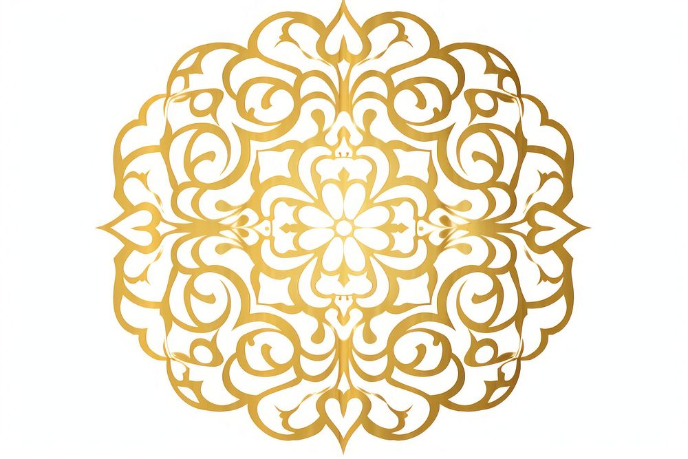 Islamic pattern ornament gold white background creativity. AI generated Image by rawpixel.