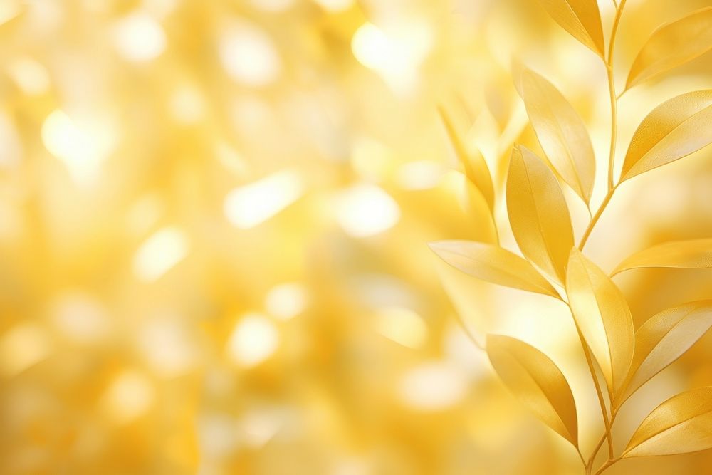 Golden olive leaves pattern bokeh effect background backgrounds macrocystis celebration. AI generated Image by rawpixel.