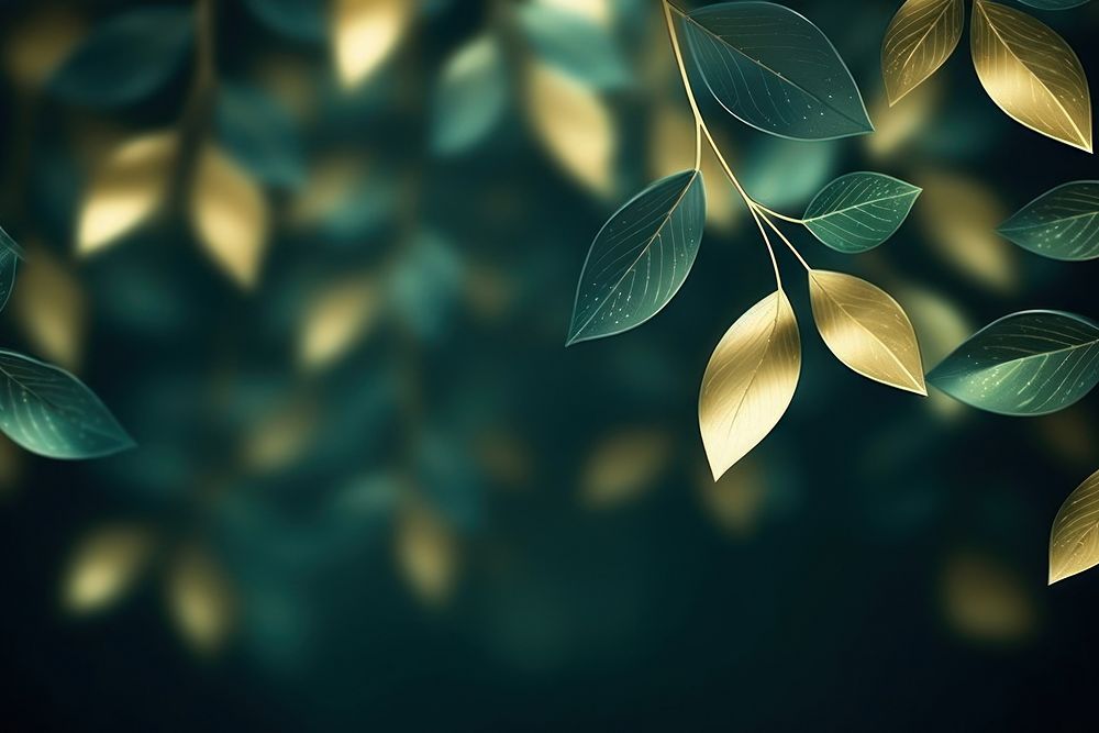 Green leaves pattern bokeh effect background backgrounds lighting nature. AI generated Image by rawpixel.