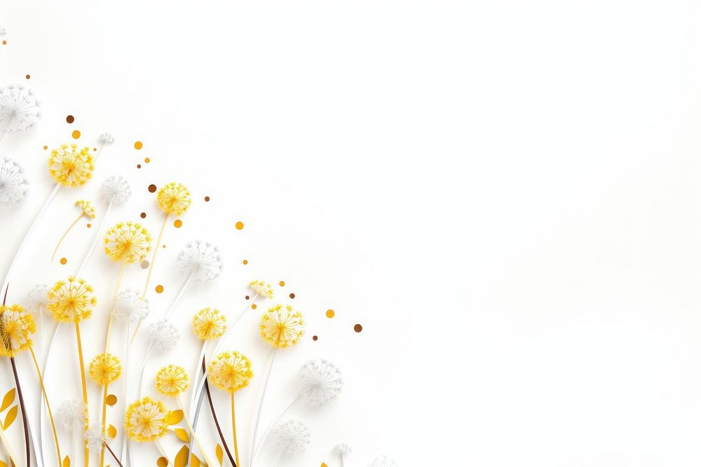 Dandelion flower backgrounds pattern. AI generated Image by rawpixel.