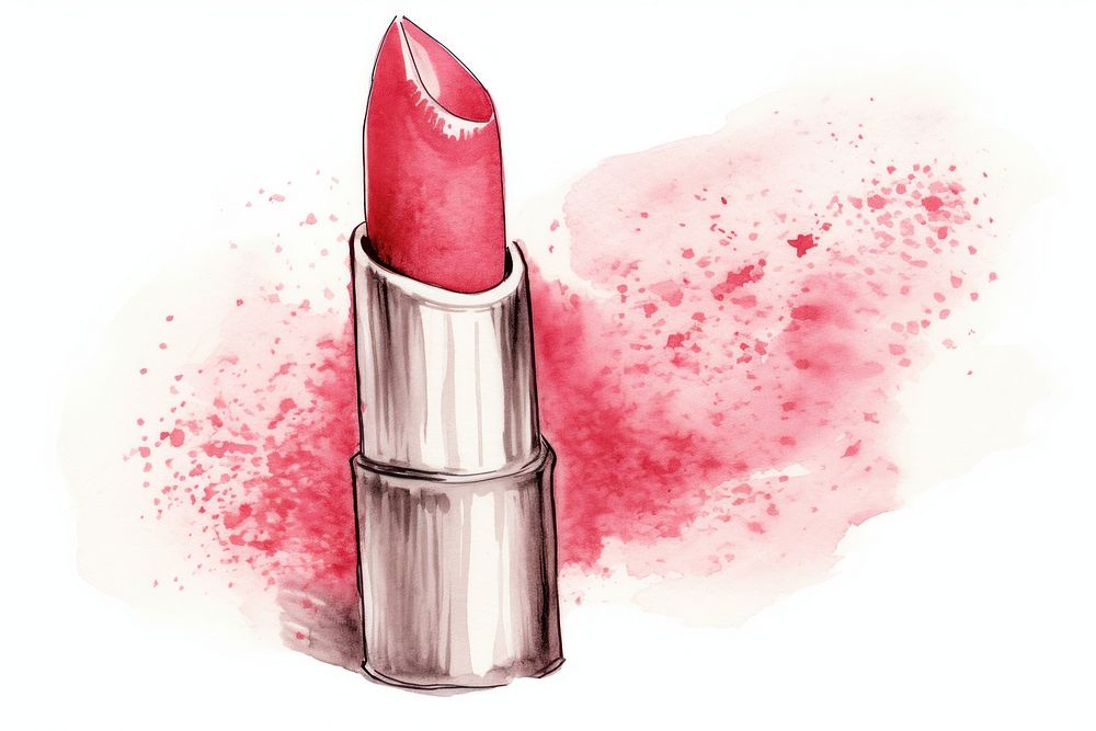 Lipstick cosmetics white background fashion. AI generated Image by rawpixel.