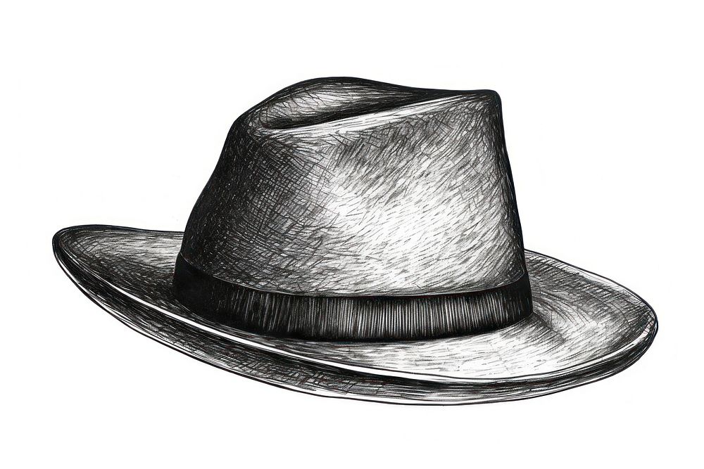 Tall hat sketch white background monochrome. AI generated Image by rawpixel.