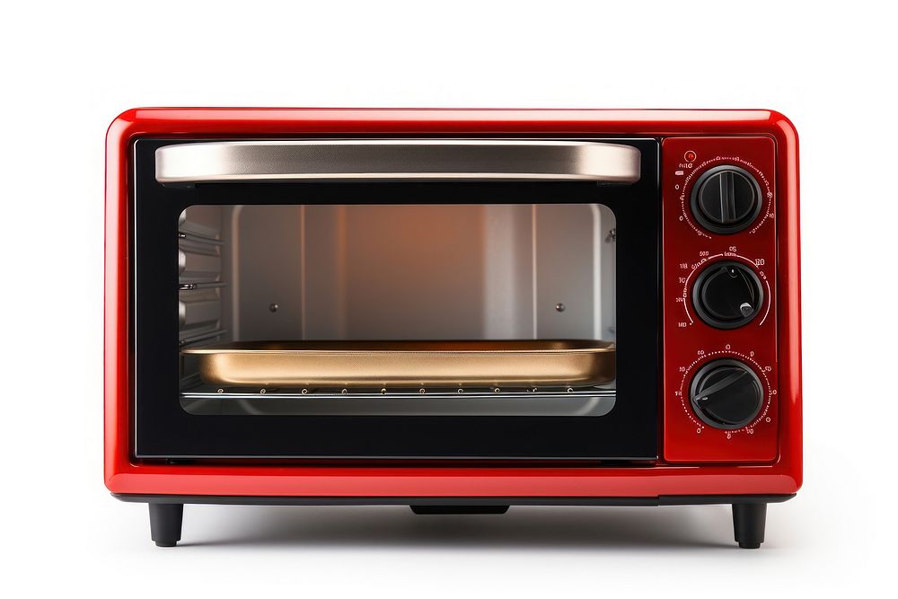 Electric toaster oven appliance white background technology. AI generated Image by rawpixel.