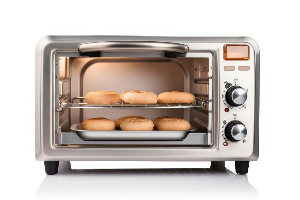 Electric toaster oven appliance food white background. AI generated Image by rawpixel.