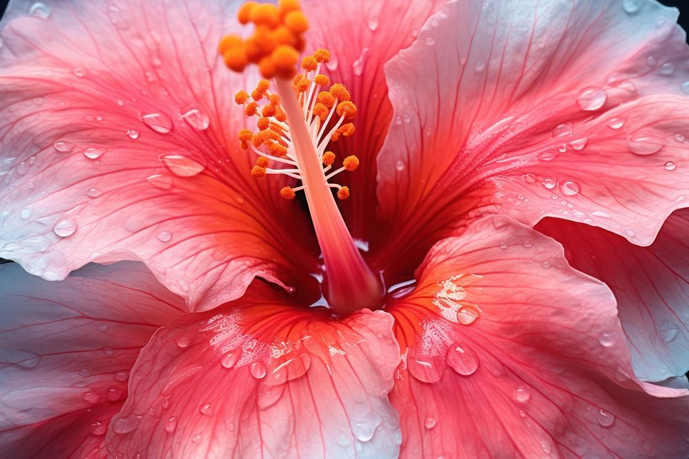 Hibicus flower hibiscus blossom petal. AI generated Image by rawpixel.