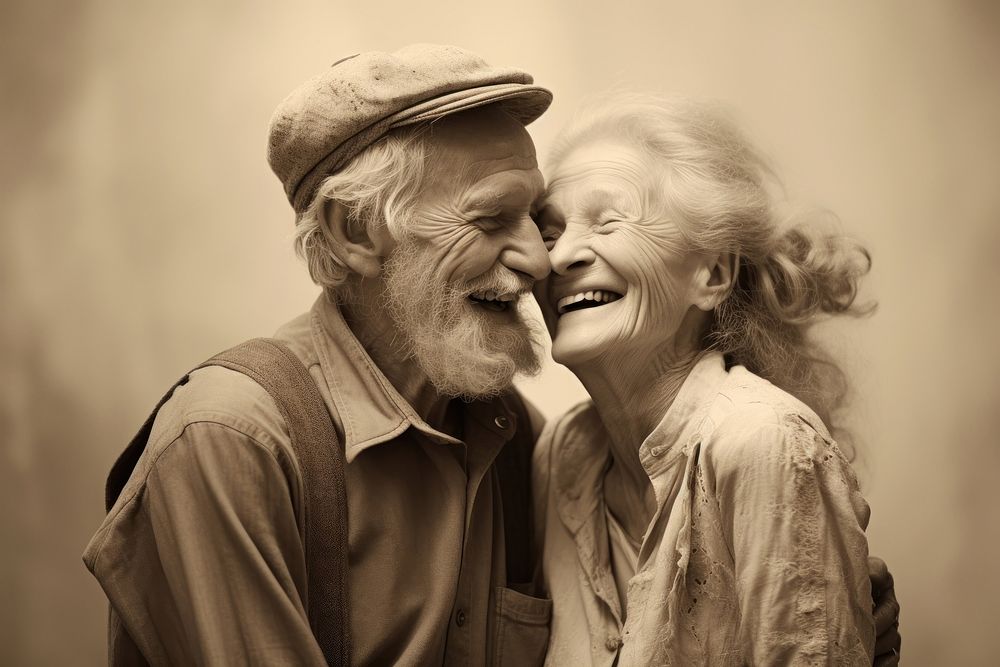 Couple old photography portrait adult. AI generated Image by rawpixel.