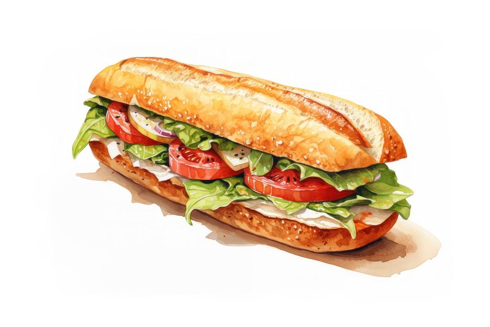 Italian Sandwich sandwich bread food. AI generated Image by rawpixel.