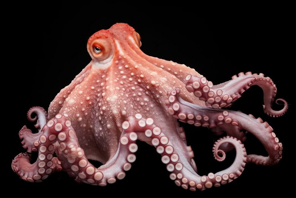 Octopus swimming animal invertebrate translucent. AI generated Image by rawpixel.