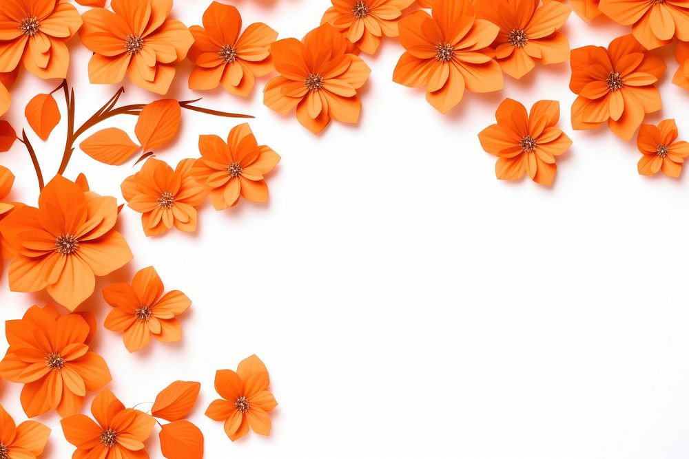 Orange flower backgrounds pattern petal. AI generated Image by rawpixel.
