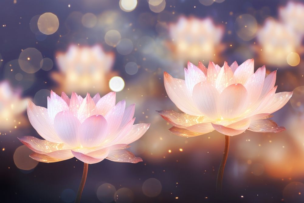 Lotus pattern bokeh effect background outdoors flower nature. AI generated Image by rawpixel.