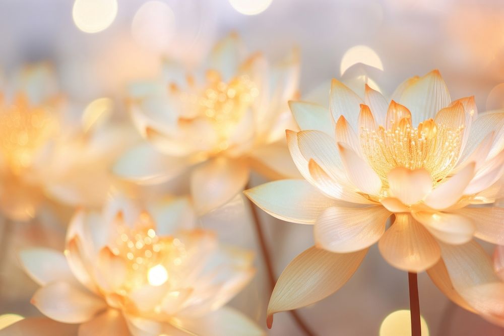 Lotus pattern bokeh effect background outdoors blossom nature. AI generated Image by rawpixel.