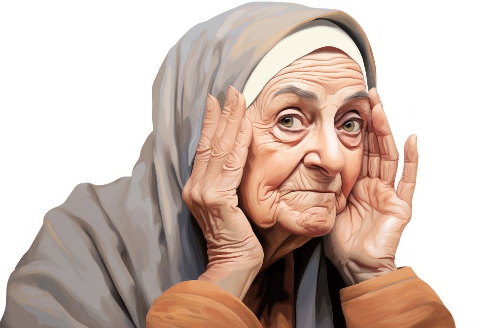 Mature arabic woman portrait adult hand. AI generated Image by rawpixel.