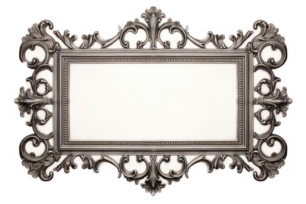 Vintage ornament frame white background architecture decoration. AI generated Image by rawpixel.