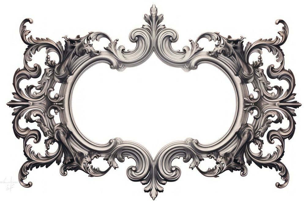 Vintage ornament frame white background architecture furniture. AI generated Image by rawpixel.