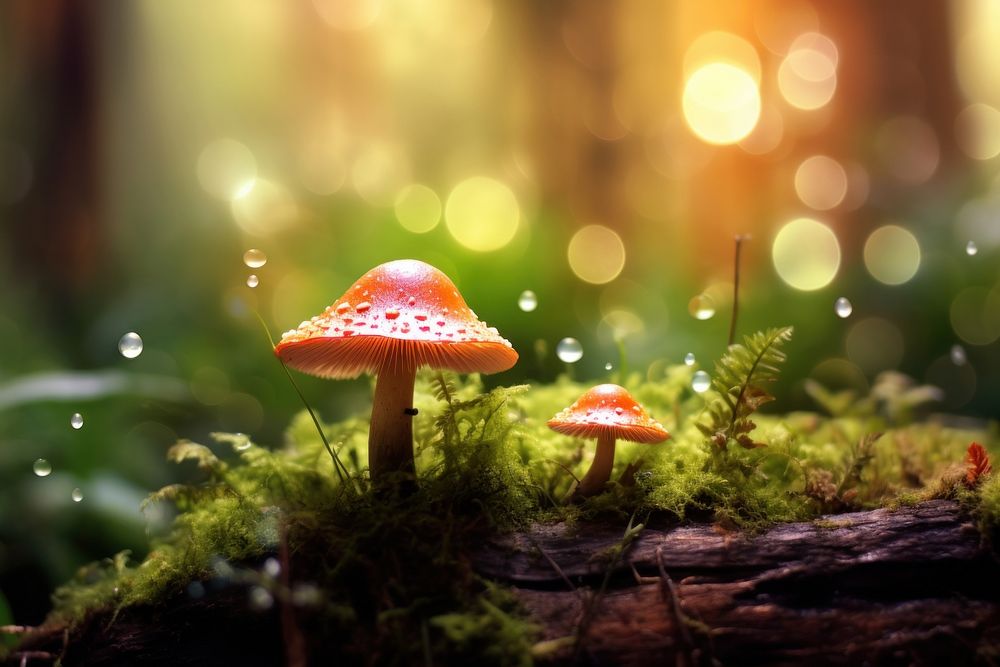 Natural background mushroom fungus plant. AI generated Image by rawpixel.