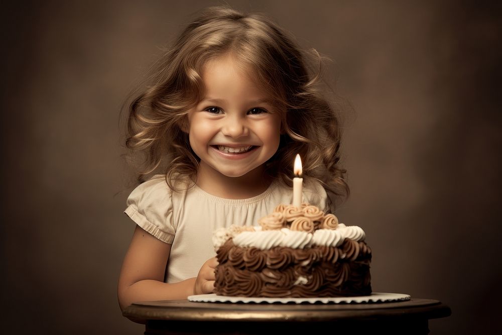 Little Girl Birthday Cake Photography Premium Photo Rawpixel