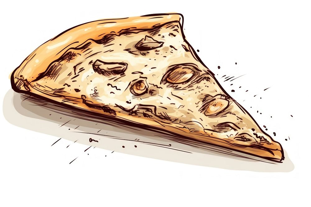New York pizza dessert sketch food. AI generated Image by rawpixel.